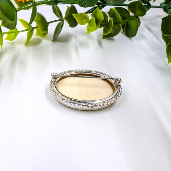 Vintage Ship and Whale Motif Sterling Silver Plated Brooch - Picture 3 of 4